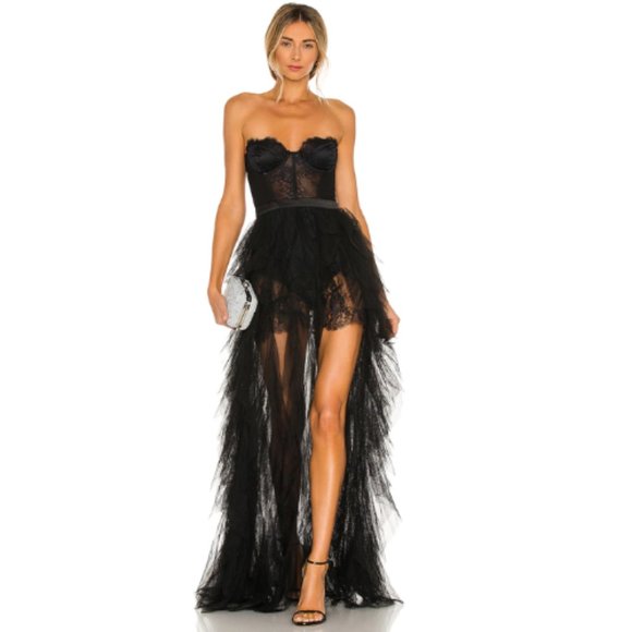 For Love And Lemons Dresses & Skirts - For Love & Lemons X REVOLVE Bustier Gown in Black NWT Size Large